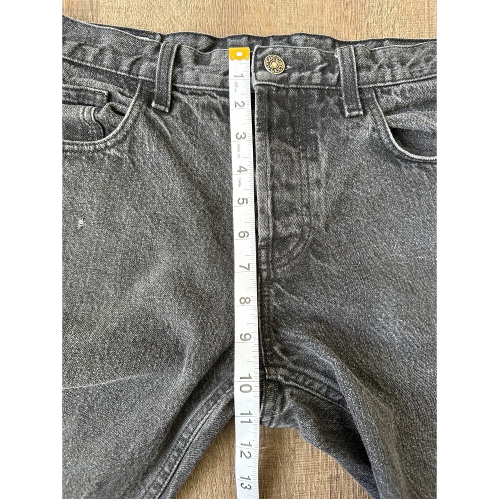 Gucci Uniform Jeans Men Size 48 Black Denim Italy Distressed Straight Leg Casual - Picture 5 of 16